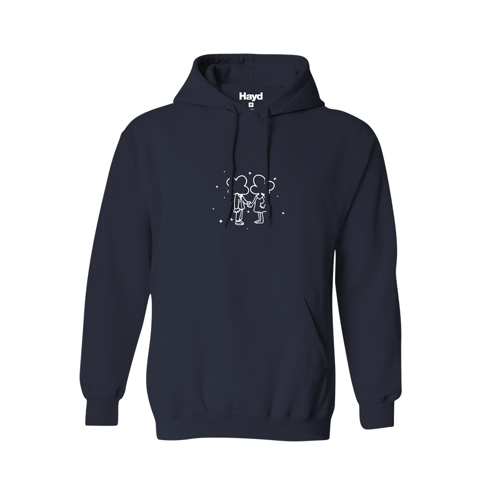 Head In The Clouds Navy Hoodie Front