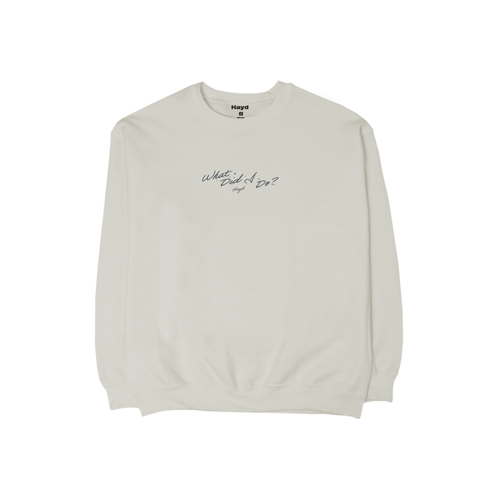 What Did I Do? Tan Crewneck Front