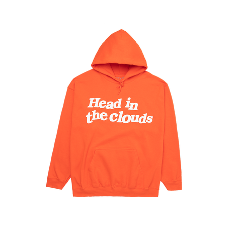 Orange "Head In The Clouds" Tour Hoodie Front